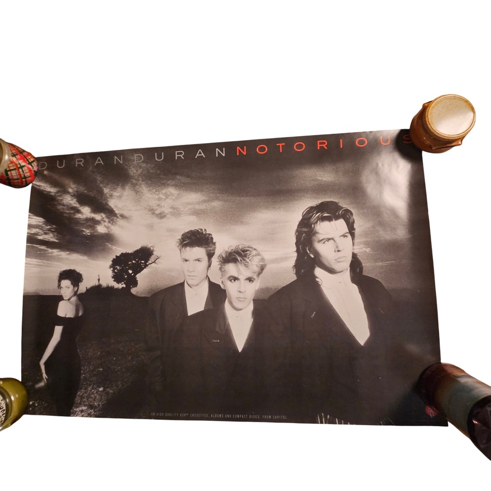 Duran Duran Notorious Vintage 1986 Large Promo Poster Record Store Display 24x36